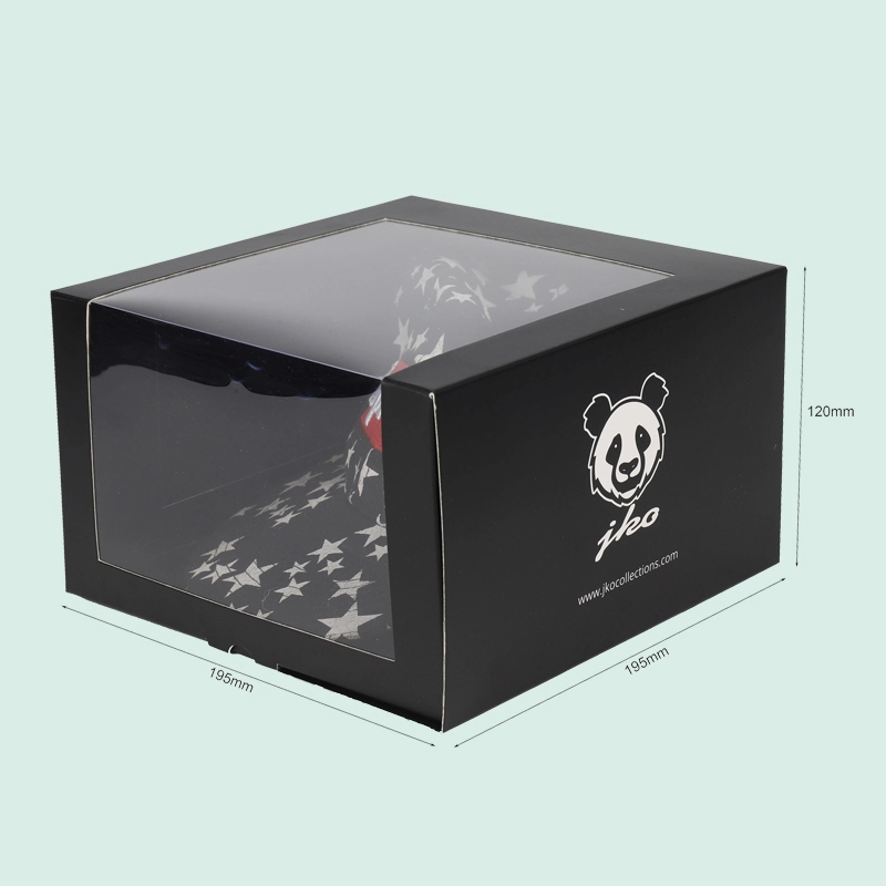 Wholesale custom paper boxes packaging boxes with your design cap box with clear PVC window from ipack 1