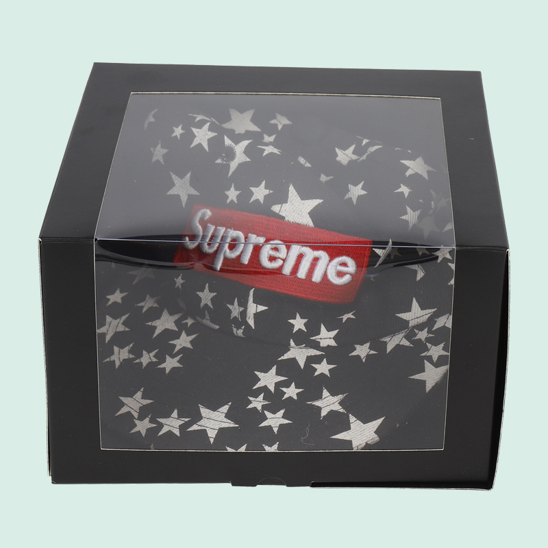 Wholesale custom paper boxes packaging boxes with your design cap box with clear PVC window from ipack 2