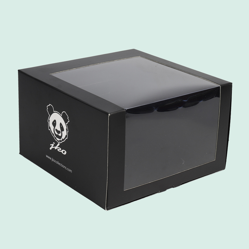 Wholesale custom paper boxes packaging boxes with your design cap box with clear PVC window from ipack 6
