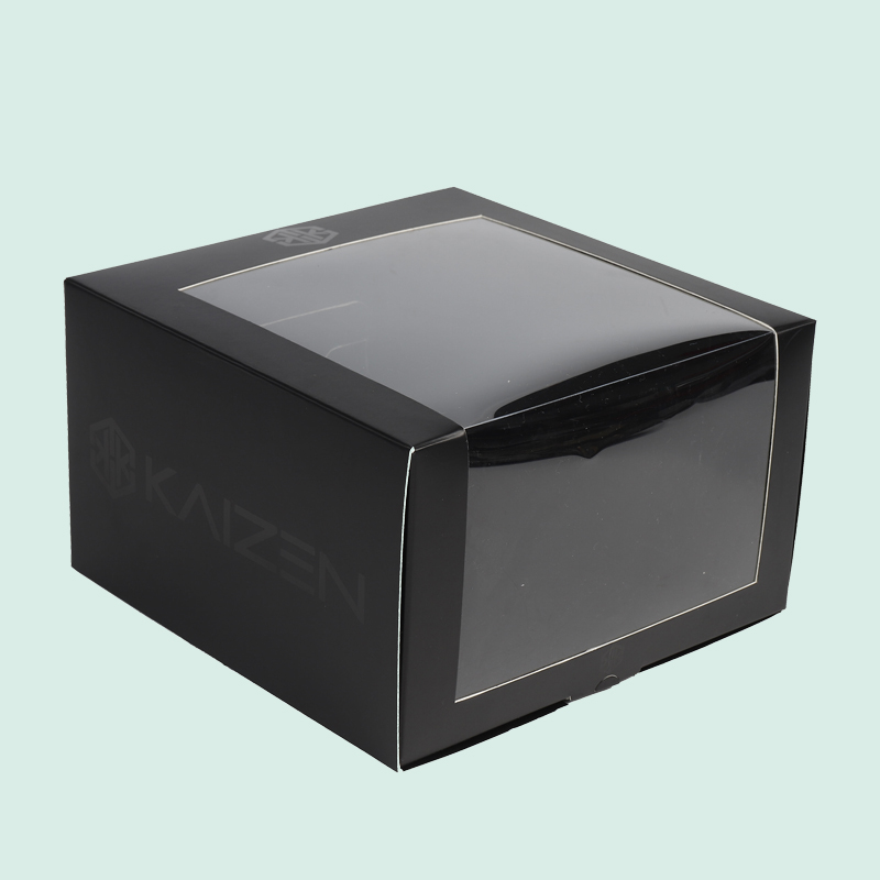 High quality packaging boxes with your design cap box with clear PVC window from custom packaging manufacturer ipack 3