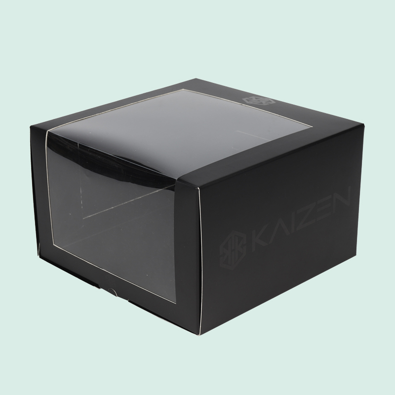 High quality packaging boxes with your design cap box with clear PVC window from custom packaging manufacturer ipack 4