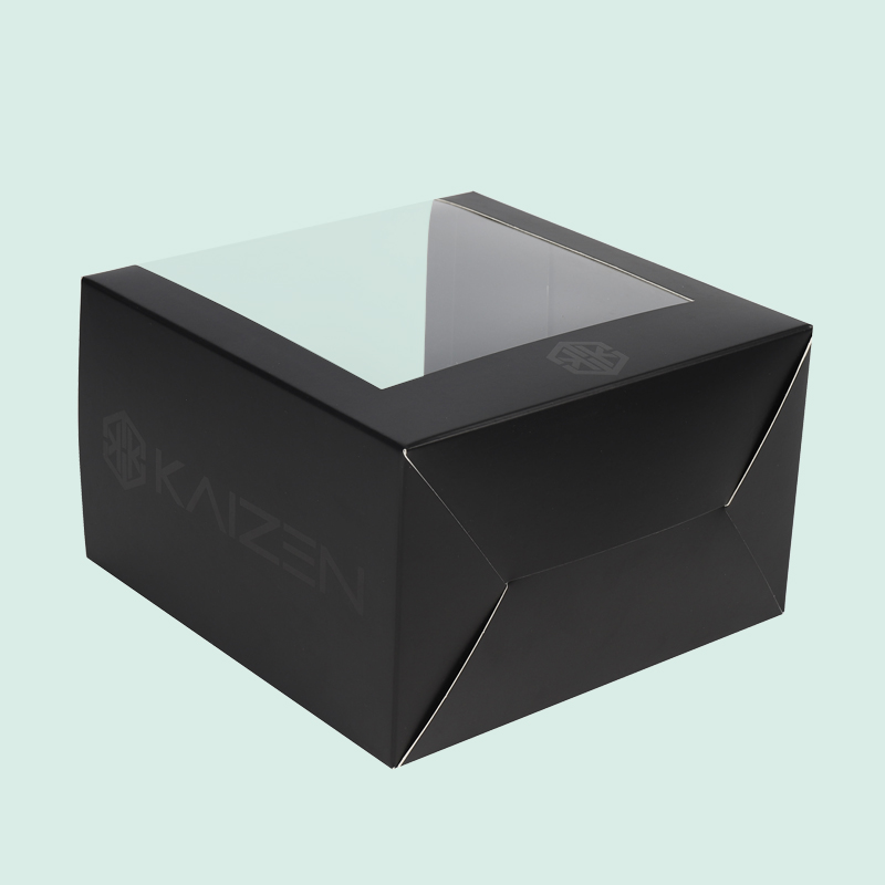 High quality packaging boxes with your design cap box with clear PVC window from custom packaging manufacturer ipack 5