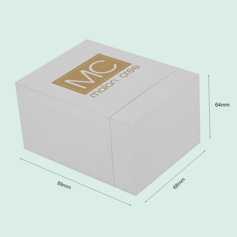 Caja de perfume base de placa de empaque de papel blanco personalizado desde Ipack 2