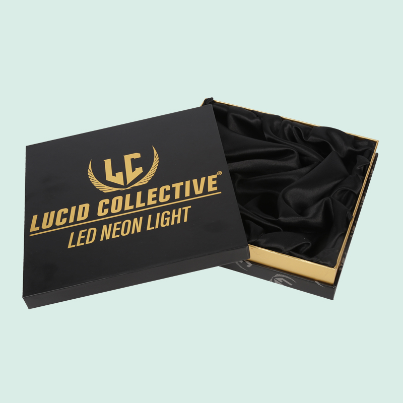 Benutzerdefinierte Folienstempel Logo Luxus LED Neon Light Geschenkboxen von Upack Box 2