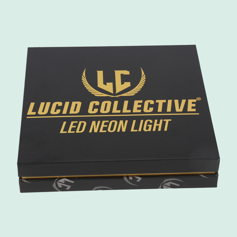 Benutzerdefinierte Folienstempel Logo Luxus LED Neon Light Geschenkboxen von Upack Box 4
