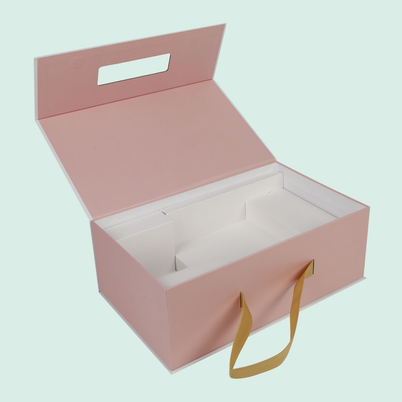 Customizable paper packaging box high quality  luxury magnetic box with handle ipack brand box 4