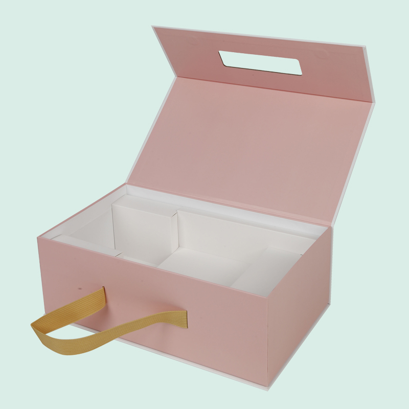 Customizable paper packaging box high quality  luxury magnetic box with handle ipack brand box 5