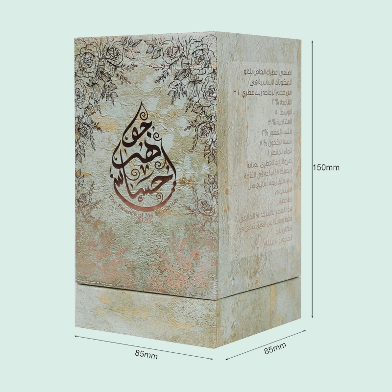 Custom design full color printing paper packaging lid base perfume box from Ipack perfume box manufacturer 1