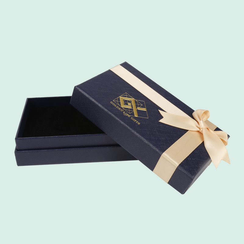 Customizable lid and base gift box with ribbon bow rigid gift boxes ipack box 2