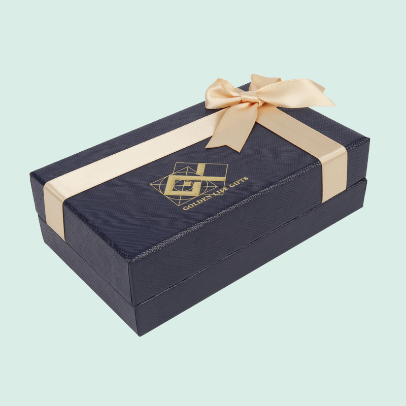 Customizable lid and base gift box with ribbon bow rigid gift boxes ipack box 7