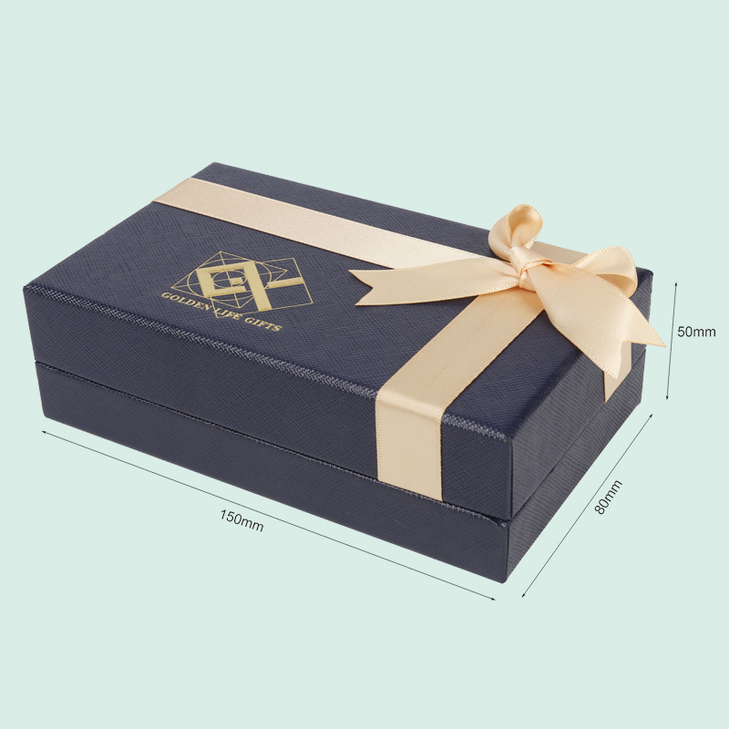 Customizable lid and base gift box with ribbon bow rigid gift boxes ipack box 1