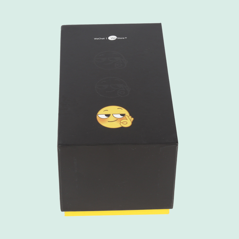 Luxury black lid base box with sponge foam to wrap your products customize with your logo from IPACK 5