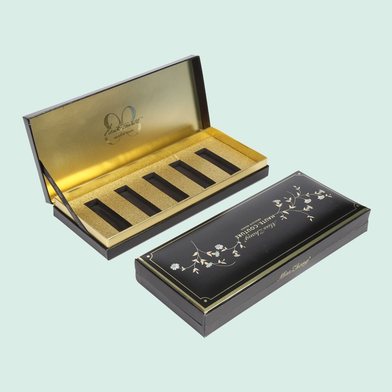 Customized luxury Flip-top box black gift package from IPACK box factory 1