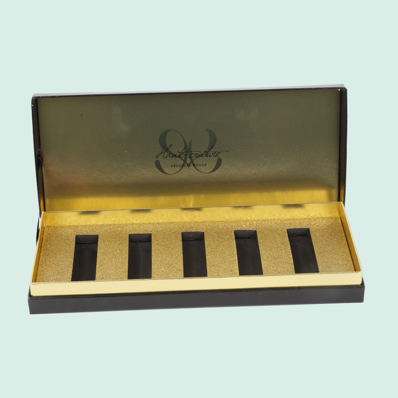 Customized luxury Flip-top box black gift package from IPACK box factory 4