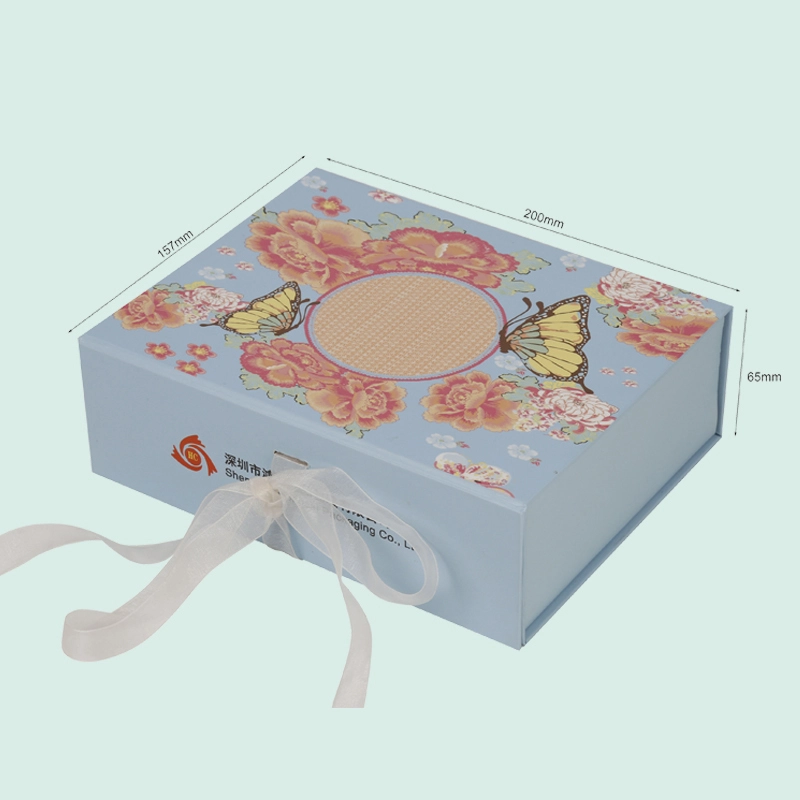 Customize  folding magnetic box  with ribbon bow luxury customized paper box ipack brand box 1
