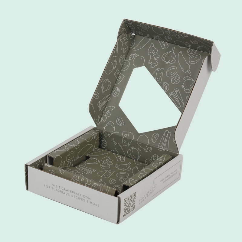 Eco-friendly custom corrugated cardboard box with  window foldable corrugated mailer box from IPACK 1