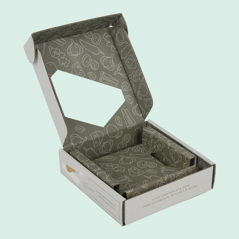 Eco-friendly custom corrugated cardboard box with  window foldable corrugated mailer box from IPACK 4