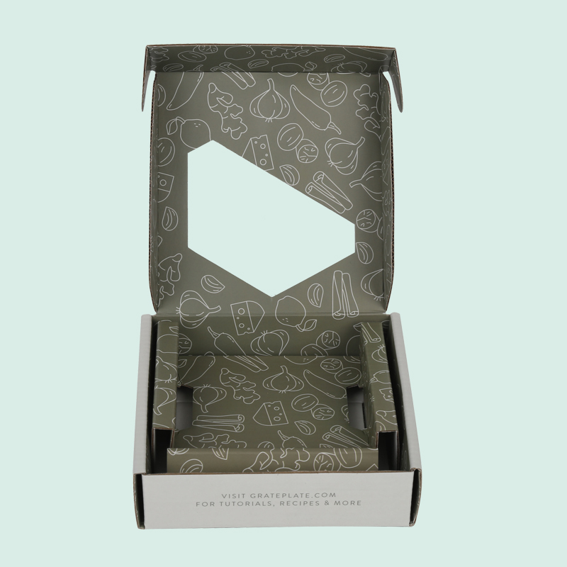 Eco-friendly custom corrugated cardboard box with  window foldable corrugated mailer box from IPACK 3