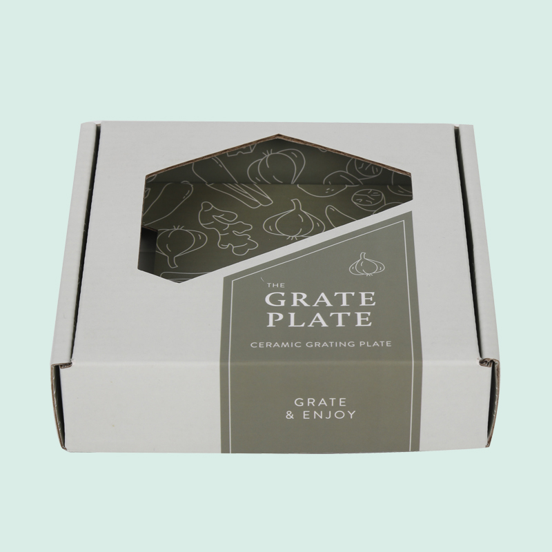 Eco-friendly custom corrugated cardboard box with  window foldable corrugated mailer box from IPACK 5