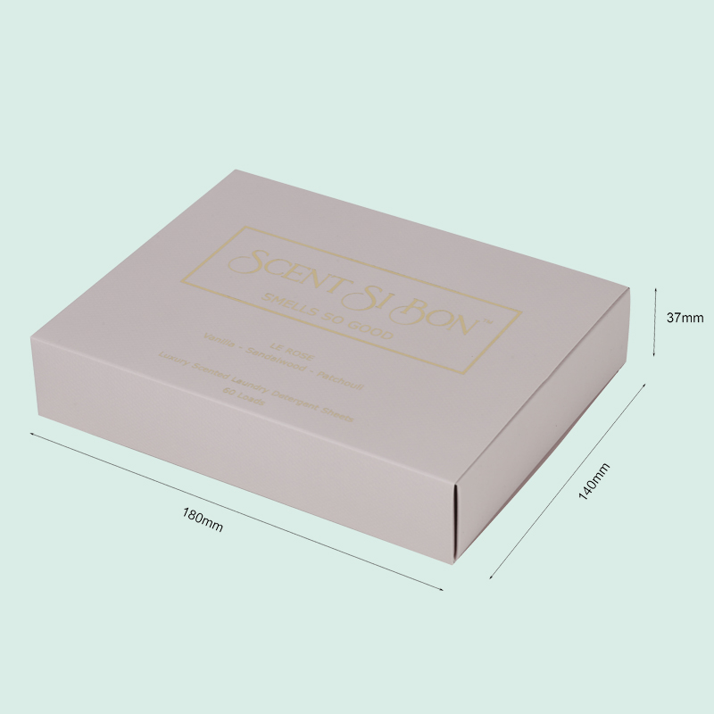 Wholesale custom colorful  drawer box thin paper card box for laundry detergent sheet from IPACK 2