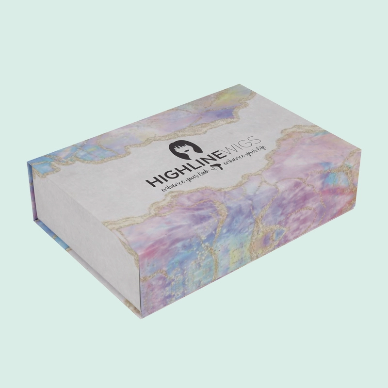 Customized luxurious Color printing both inside and outside magnetic custom wig packaging boxes —— from ipack 1