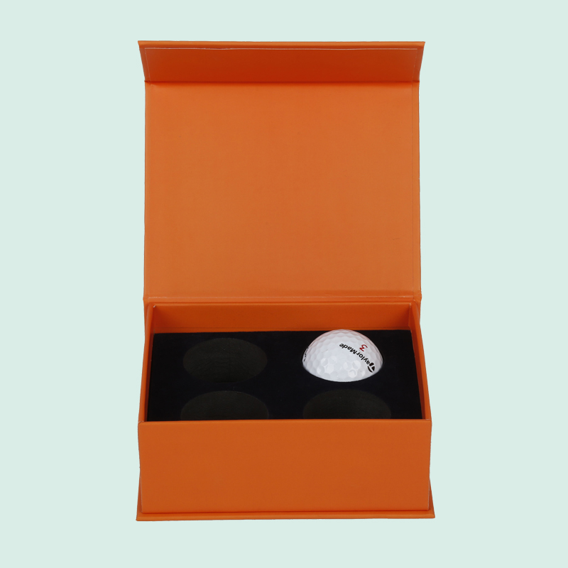 Customized luxury magnetic box black gift golf box  package golfbox insert Ipack box 5