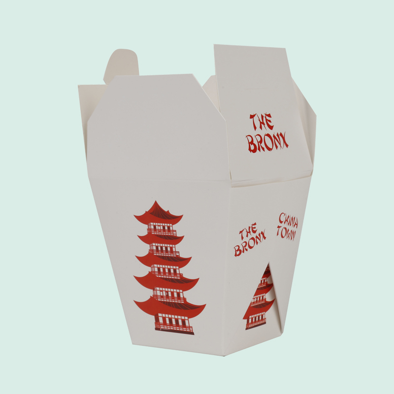 Boîte à nouilles personnalisée en gros avec impression de logo, boîte en papier avec poignée du fabricant d'emballages personnalisés IPACK 4