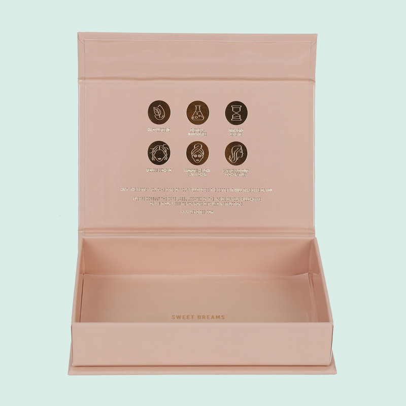 Customized luxurious Color printing both inside and outside magnetic custom makeup packaging boxes with gold foil logo—— from ipack 9