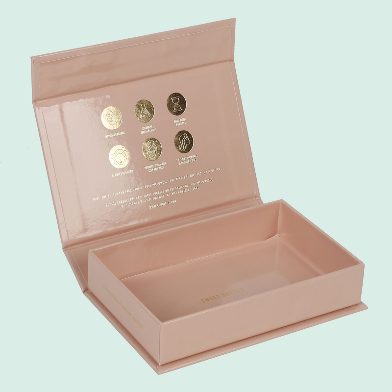 Customized luxurious Color printing both inside and outside magnetic custom makeup packaging boxes with gold foil logo—— from ipack 8