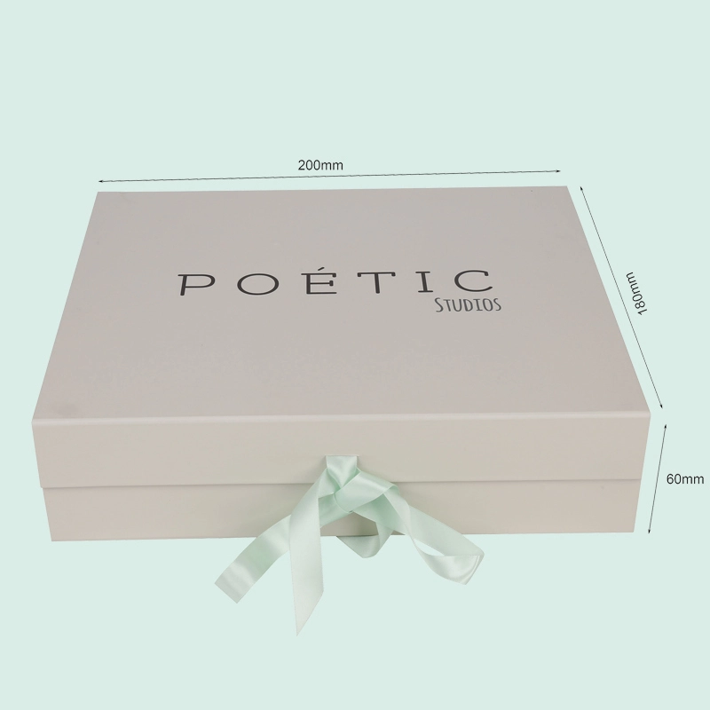 High -end Customize folding magnetic box  with ribbon ipack brand box 1
