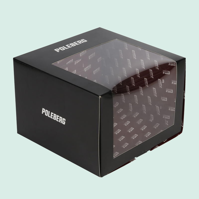 Wholesale custom boxes hat box with your design cap box with clear window from ipack box 4