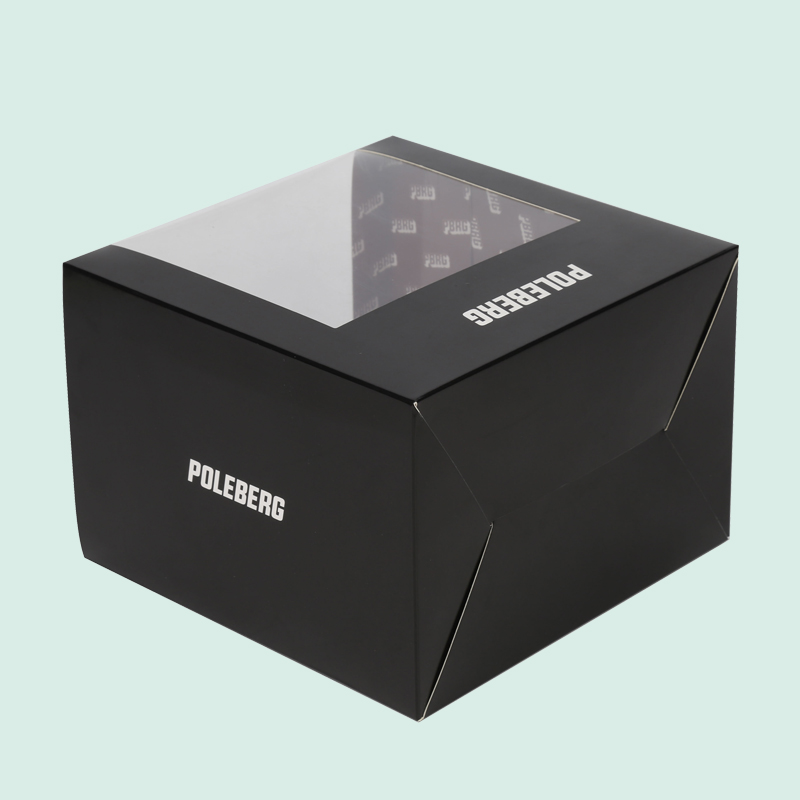 Wholesale custom boxes hat box with your design cap box with clear window from ipack box 5