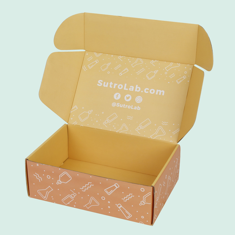 Custom wholesale colorful printing mailer box foldable branded shipping boxes from IPACK corrugated box manufacturer 2