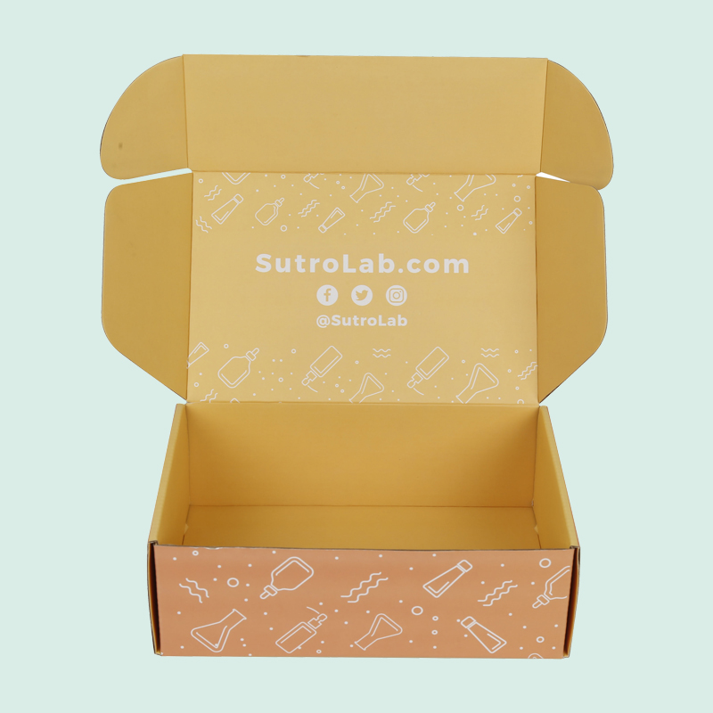 Custom wholesale colorful printing mailer box foldable branded shipping boxes from IPACK corrugated box manufacturer 3
