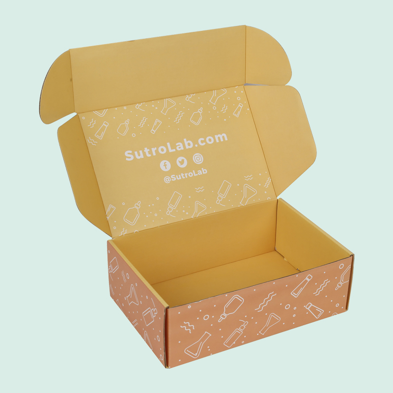 Custom wholesale colorful printing mailer box foldable branded shipping boxes from IPACK corrugated box manufacturer 6