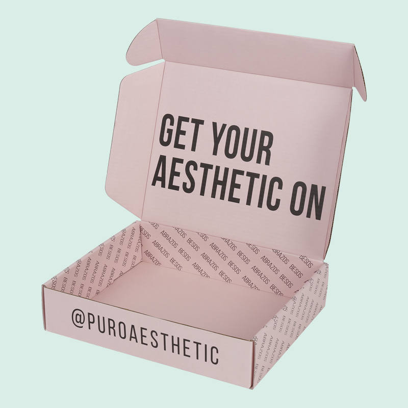 Custom wholesale pink mailer box foldable branded shipping boxes from IPACK box manufacturer 3