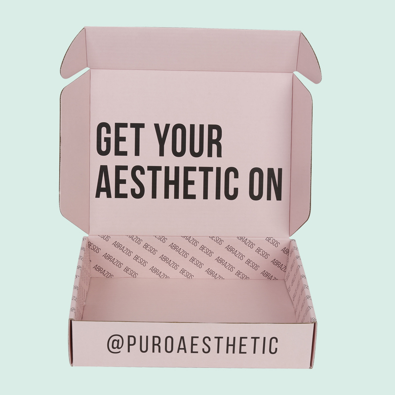 Custom wholesale pink mailer box foldable branded shipping boxes from IPACK box manufacturer 4