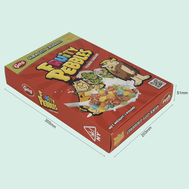 Caja de cereales con cartón impreso al por mayor, caja de ropa del fabricante de cajas IPACK 1