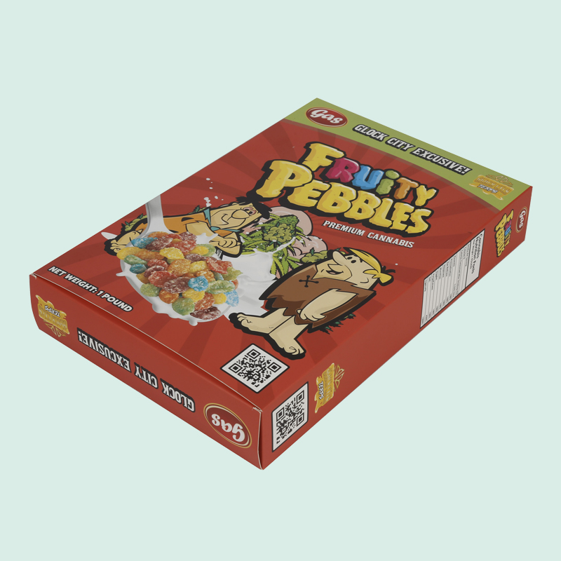 Caja de cereales con cartón impreso al por mayor, caja de ropa del fabricante de cajas IPACK 4
