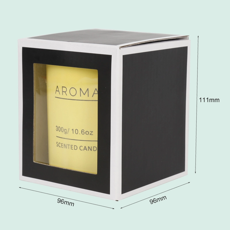 custom black printed corrugated cardboard box scented candle box with clear window from IPACK  box manufacturer 1