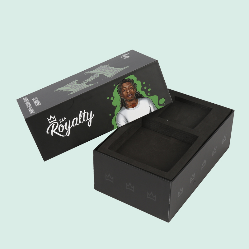 High end Custom luxury black  rigid cardboard boxes lid and base box  high quality paper box from Ipack 2
