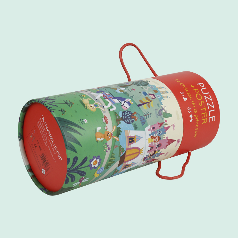 kundenspezifische Kartonröhrenverpackung mit Griff, Papierzylinderverpackung der Marke ipack 2