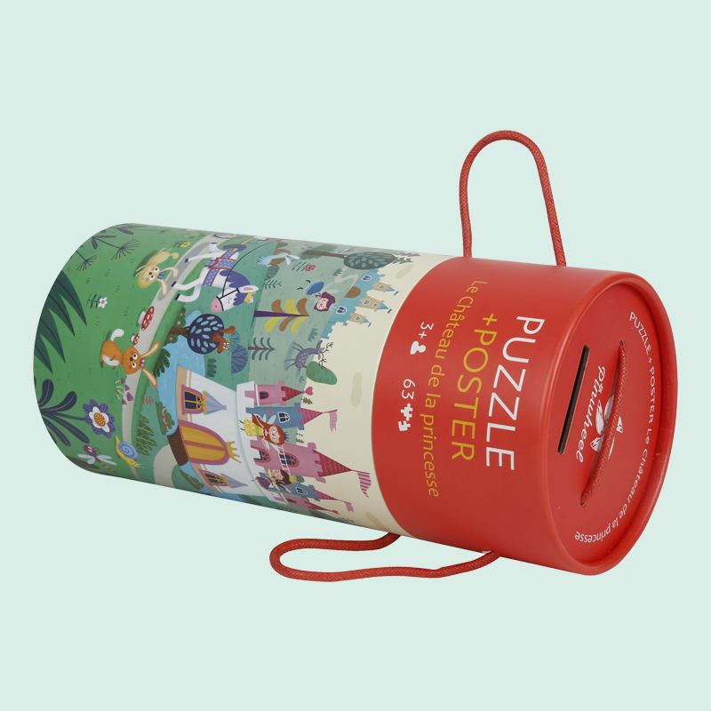 kundenspezifische Kartonröhrenverpackung mit Griff, Papierzylinderverpackung der Marke ipack 3