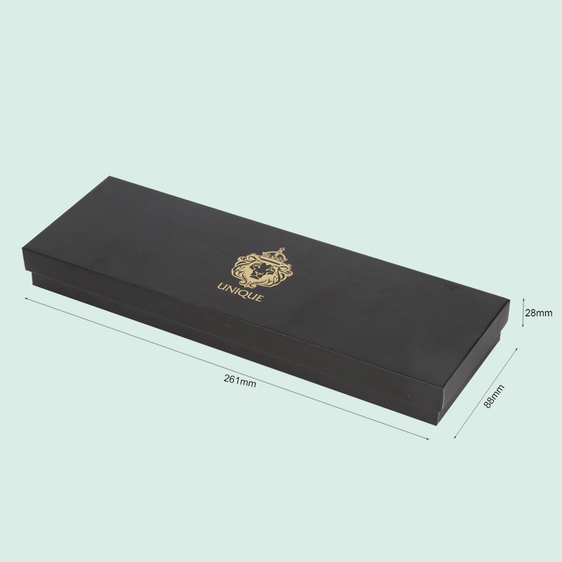 Custom luxury black  rigid cardboard boxes lid and base box  high quality perfume paper box from Ipack 1