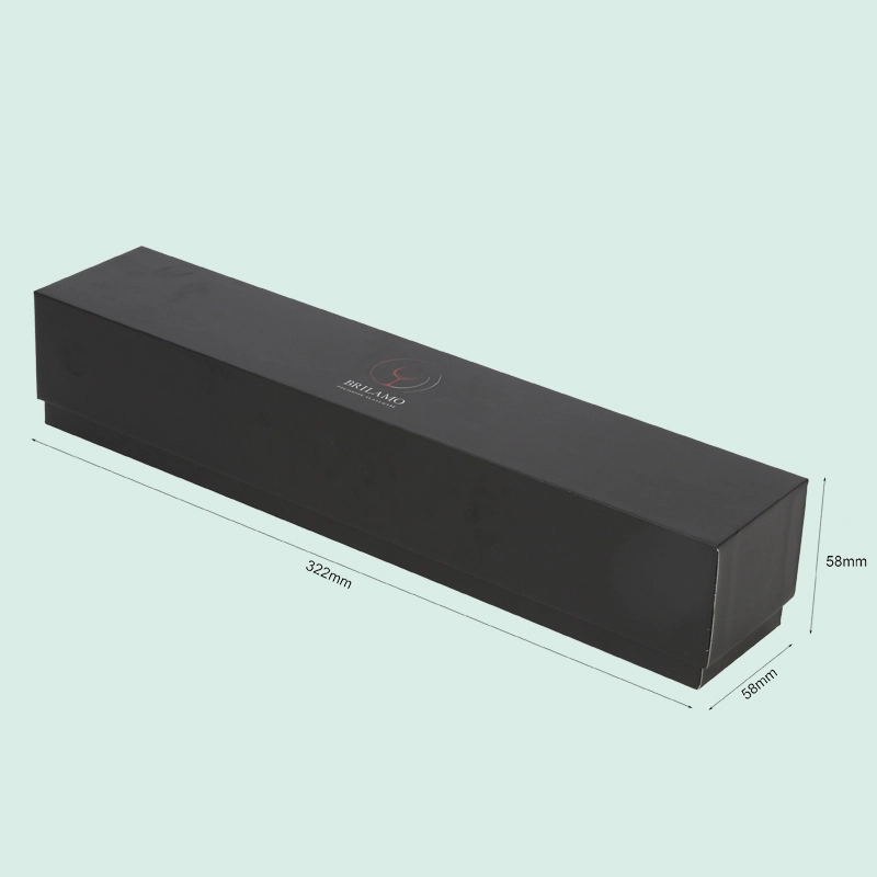 Custom Luxury black lid base box long wine glass box customize with your logo from Ipack factory 1