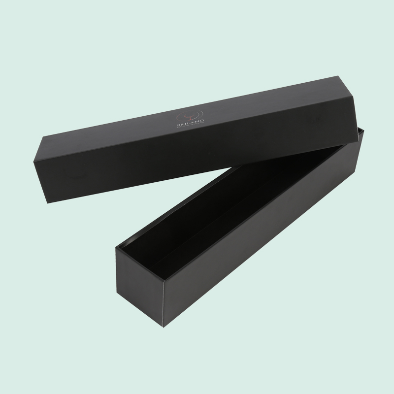 Caja de base con tapa negra de lujo personalizada, caja larga para copas de vino, personalizada con su logotipo de la fábrica de Ipack 3