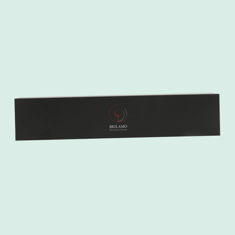 Caja de base con tapa negra de lujo personalizada, caja larga para copas de vino, personalizada con su logotipo de la fábrica de Ipack 5