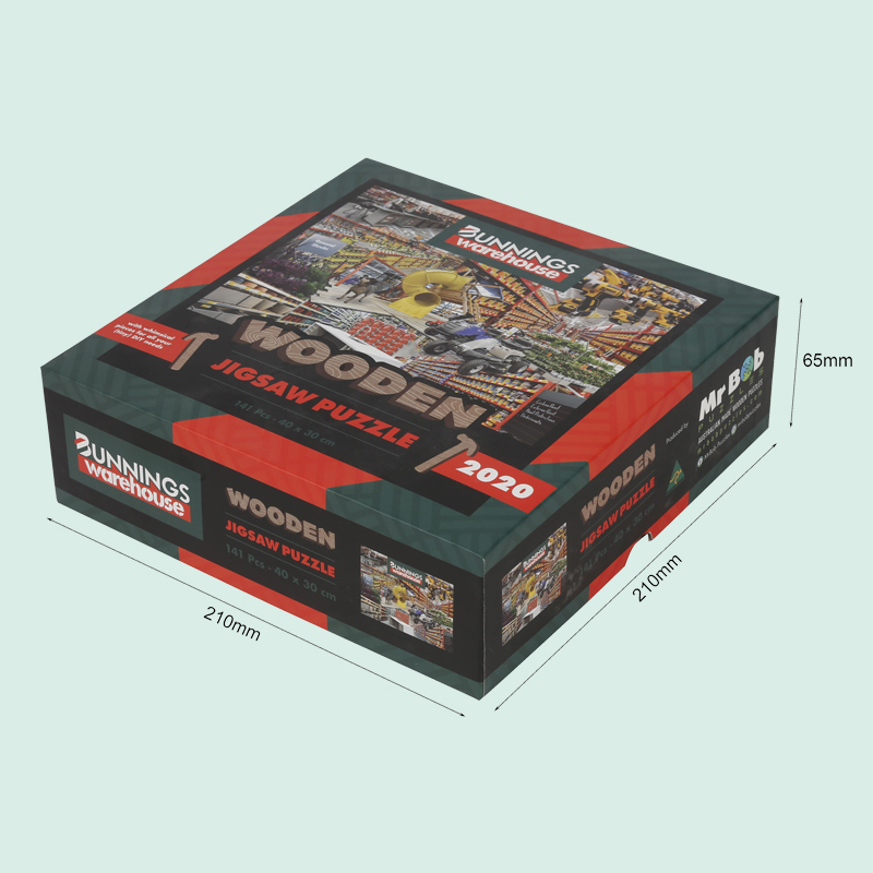 Benutzerdefinierte Luxus-Puzzlebox aus Holz mit buntem Druckdeckel und Boden, individuell anpassbar mit Ihrem Logo vom Ipack-Hersteller 1