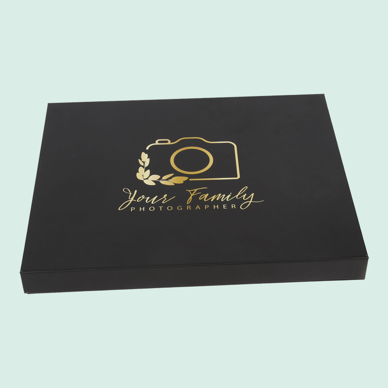 Customized luxury magnetic box black photo album gift package with EVA foam from IPACK 4