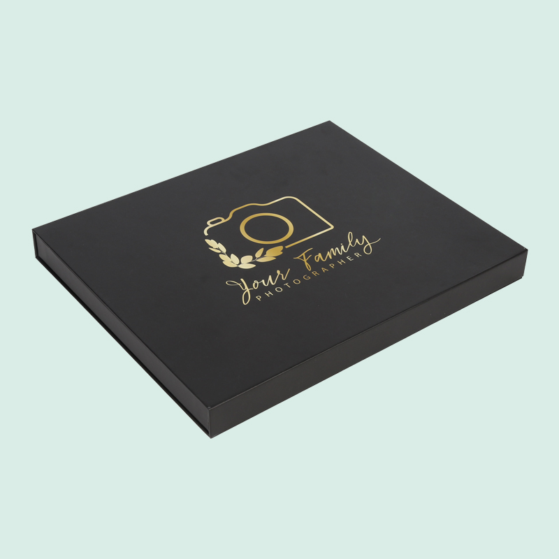 Customized luxury magnetic box black photo album gift package with EVA foam from IPACK 5